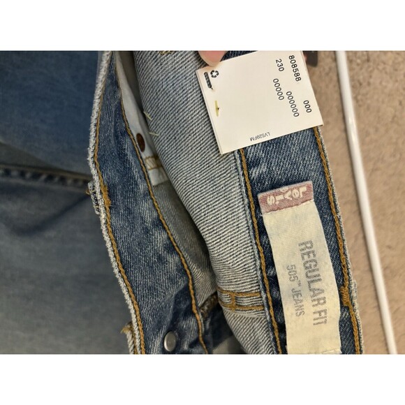 New Levi's Men's 505 Regular Fit Straight Leg Blue Denim Jeans 36X34 Mexico - Picture 7 of 9